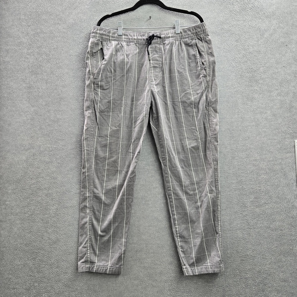 Abercrombie & Fitch Women Pants L Gray Plaid 25" Inseam Stretch